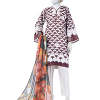 Lawn Green Unstitched Suit - J. Junaid Jamshed