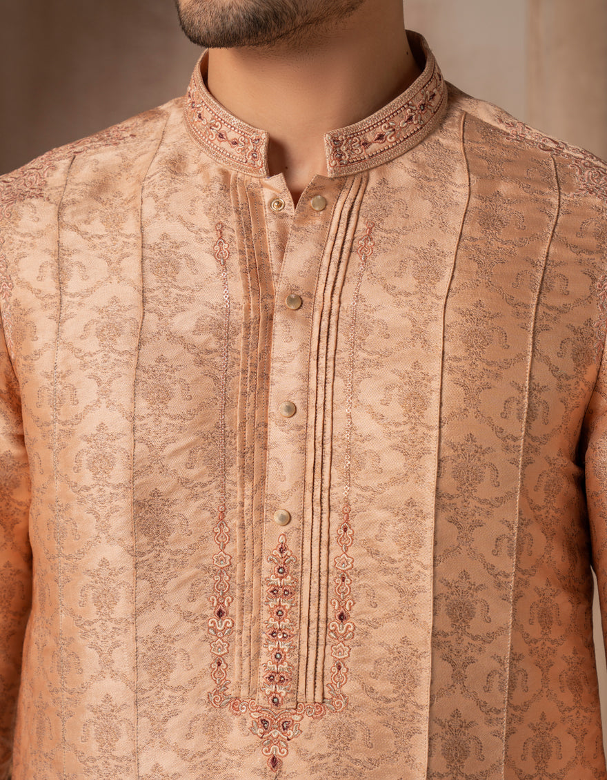 Blended Orange Special Kurta - J. Junaid Jamshed
