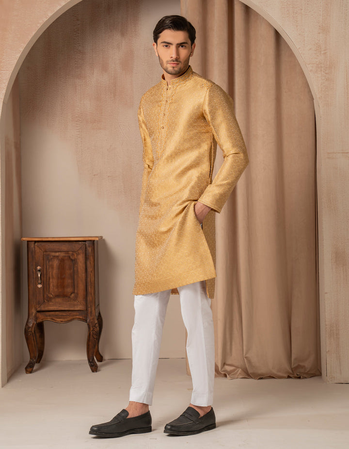 Blended Golden Special Kurta - J. Junaid Jamshed