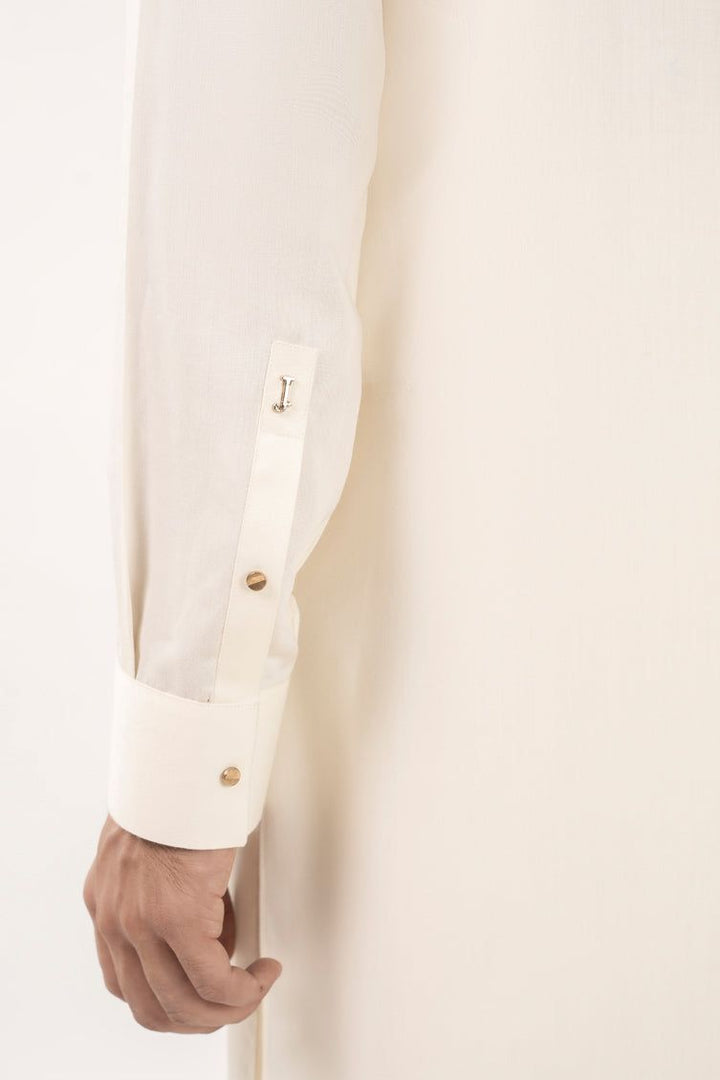 Blended White Kurta Trouser - J. Junaid Jamshed