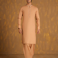 Blended Brown Shalwar Kameez - J. Junaid Jamshed