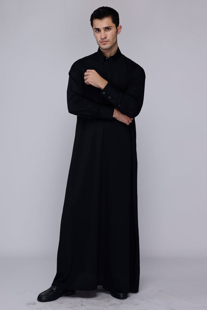 Blended Black Jubba - J. Junaid Jamshed