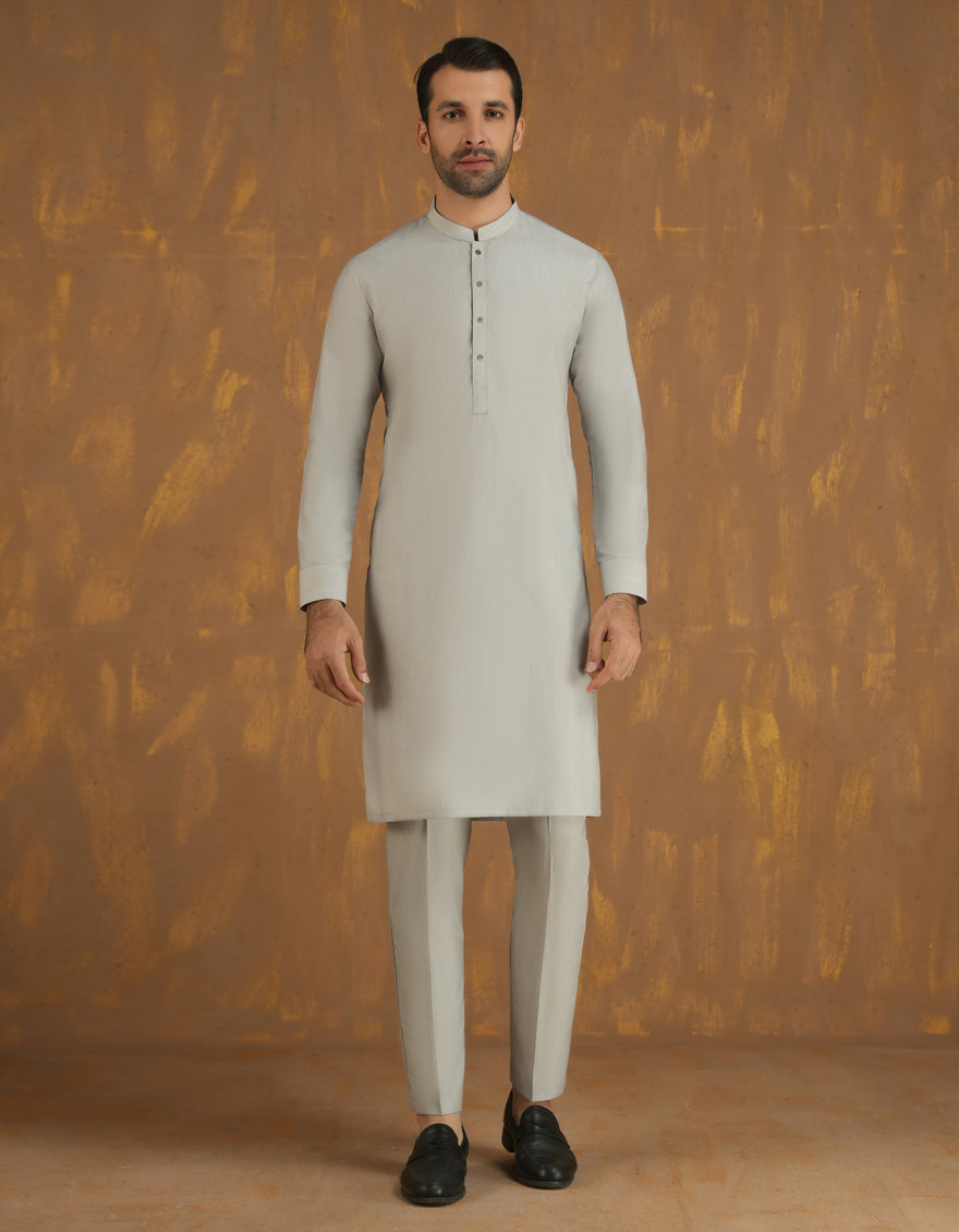 Blended Green Unstitched Suit - J. Junaid Jamshed