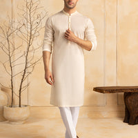 Cotton White Kurta - J. Junaid Jamshed