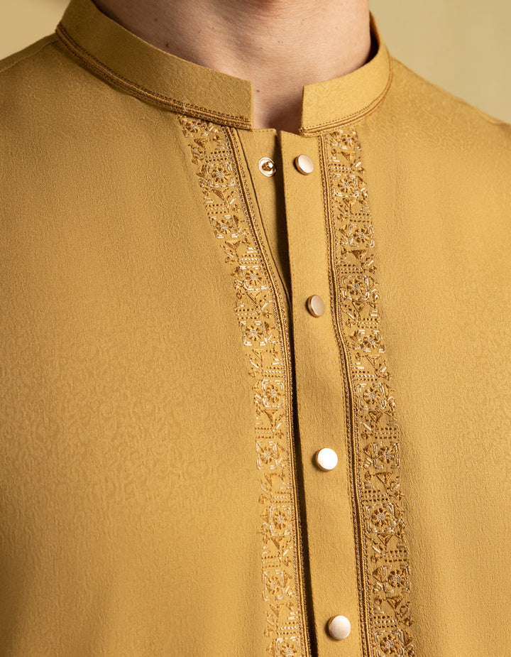 Blended Brown Kurta - J. Junaid Jamshed