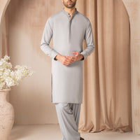 Blended Grey Shalwar Kameez - J. Junaid Jamshed