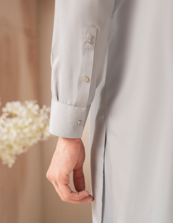 Blended Grey Shalwar Kameez - J. Junaid Jamshed