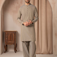 Cotton Sand Kurta Trouser - J. Junaid Jamshed