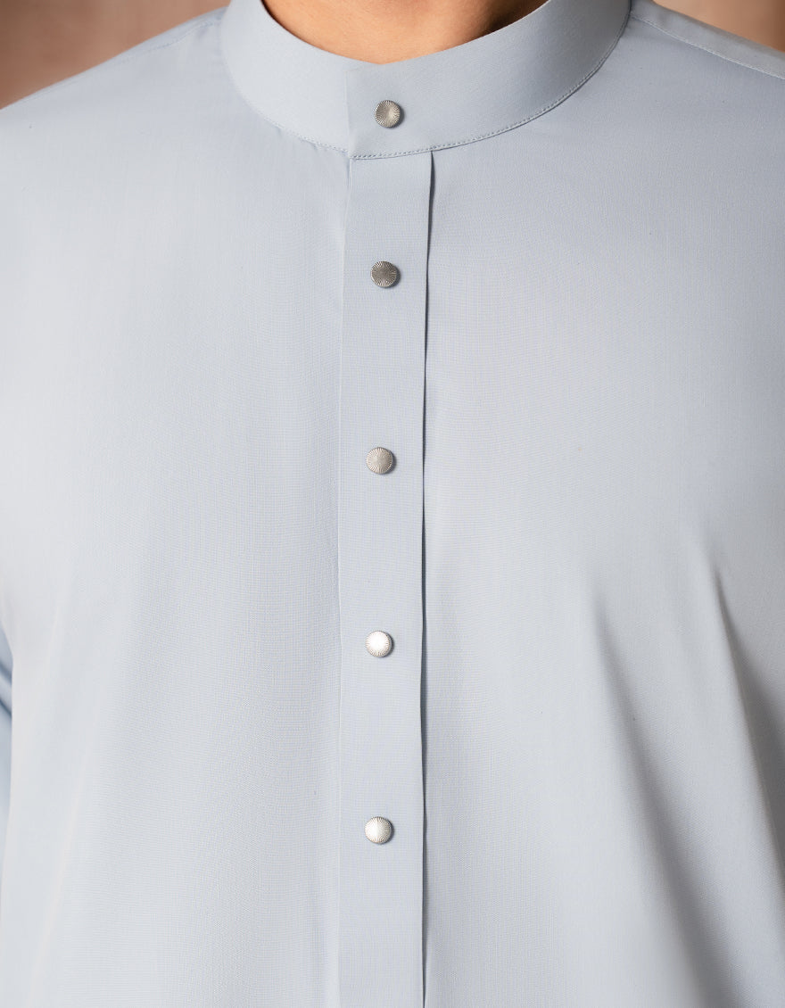 Blended Light Blue Jubba - J. Junaid Jamshed