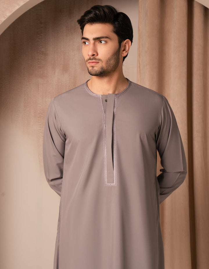 Blended Grey Jubba - J. Junaid Jamshed