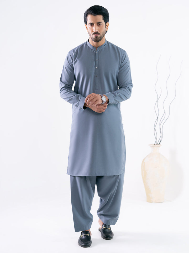 Blended Grey Shalwar Kameez - Almirah
