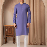 Cotton Purple Kurta - J. Junaid Jamshed