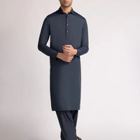 Blended Blue Shalwar Kameez  - J. Junaid Jamshed