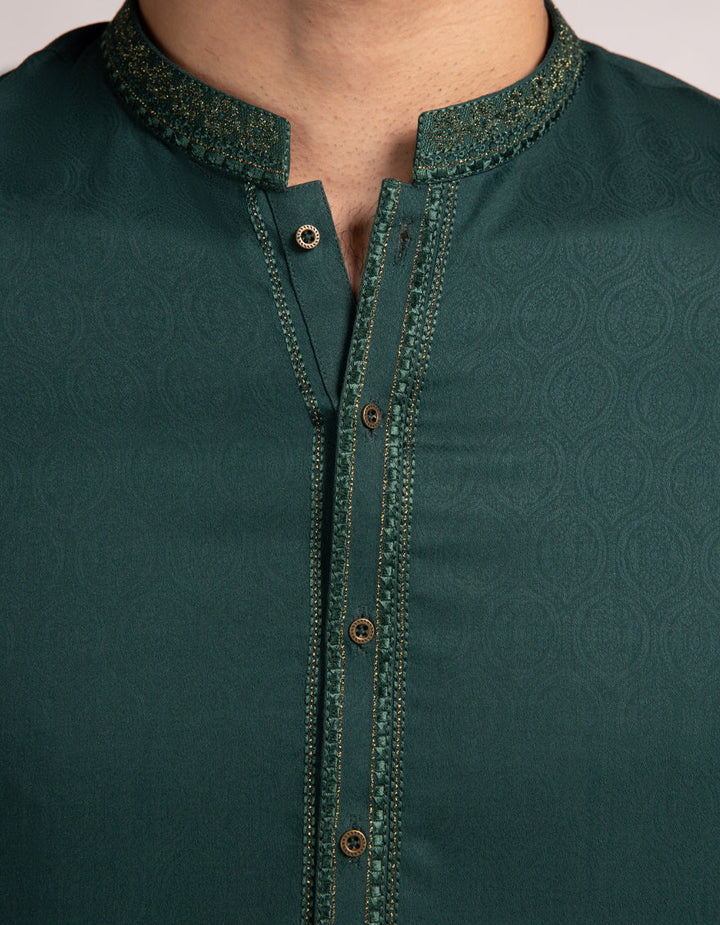 Blended Green Kurta Trouser- J. Junaid Jamshed