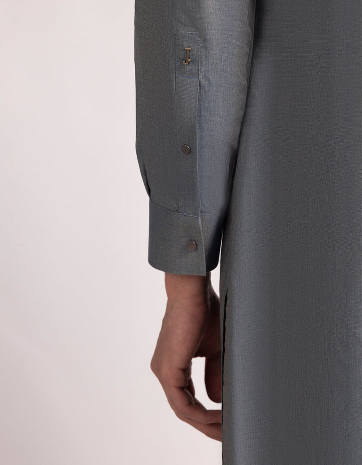 Cotton Denim Blue Kurta Trouser- J. Junaid Jamshed