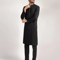 Polyester Black Kurta Trouser - J. Junaid Jamshed