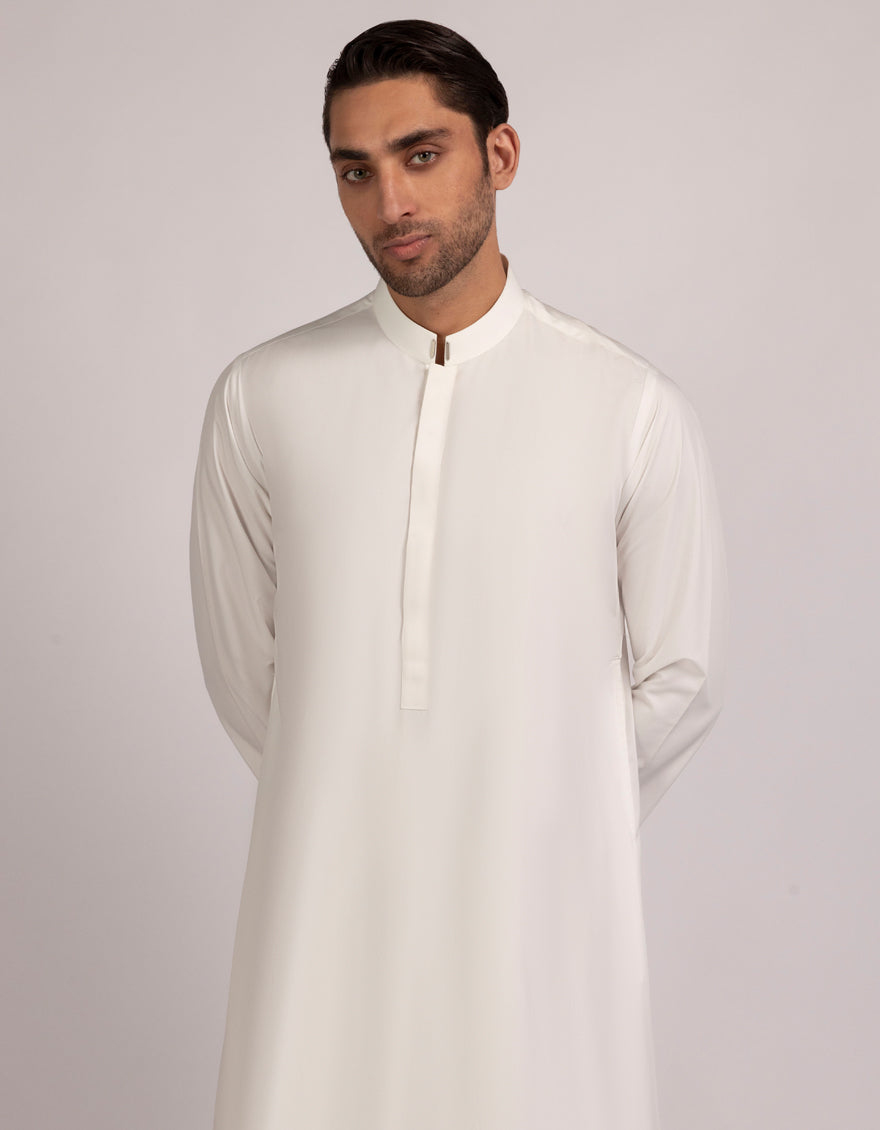 Blended Off White Jubba - J. Junaid Jamshed
