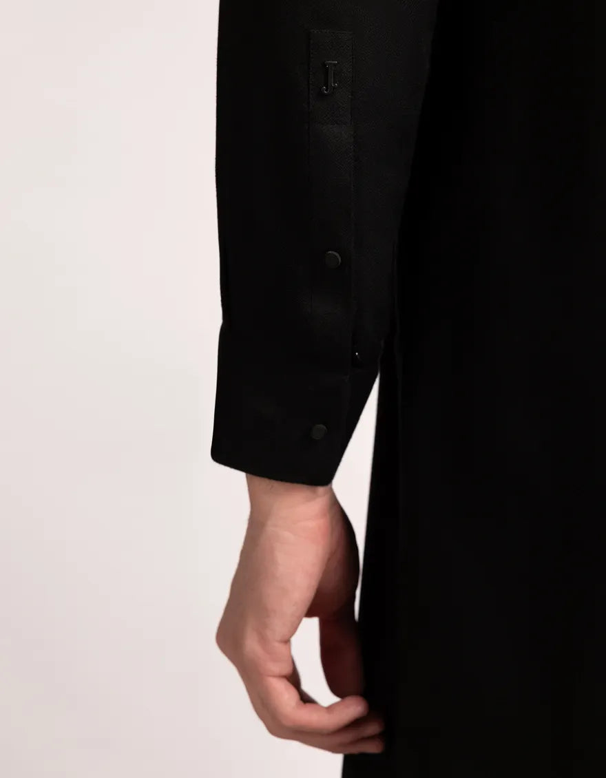 Blended Black Shalwar Kameez  - J. Junaid Jamshed