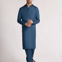 Blended Blue Shalwar Kameez  - J. Junaid Jamshed