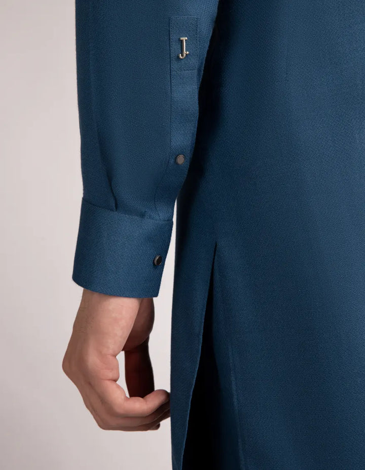 Blended Blue Shalwar Kameez  - J. Junaid Jamshed