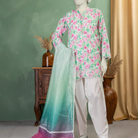 Lawn Multicolor Unstitched Suit - J. Junaid Jamshed