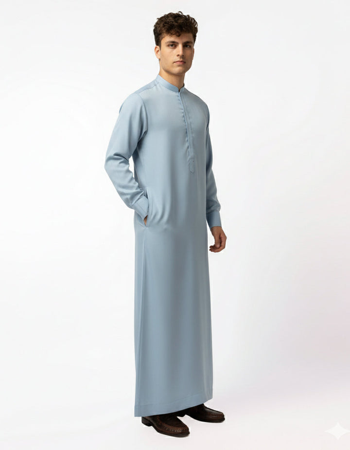 Blended Sky Blue Jubba - J. Junaid Jamshed