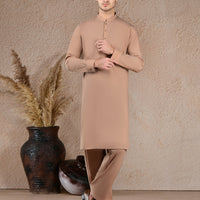 Blended Red Unstitched Suit - J. Junaid Jamshed