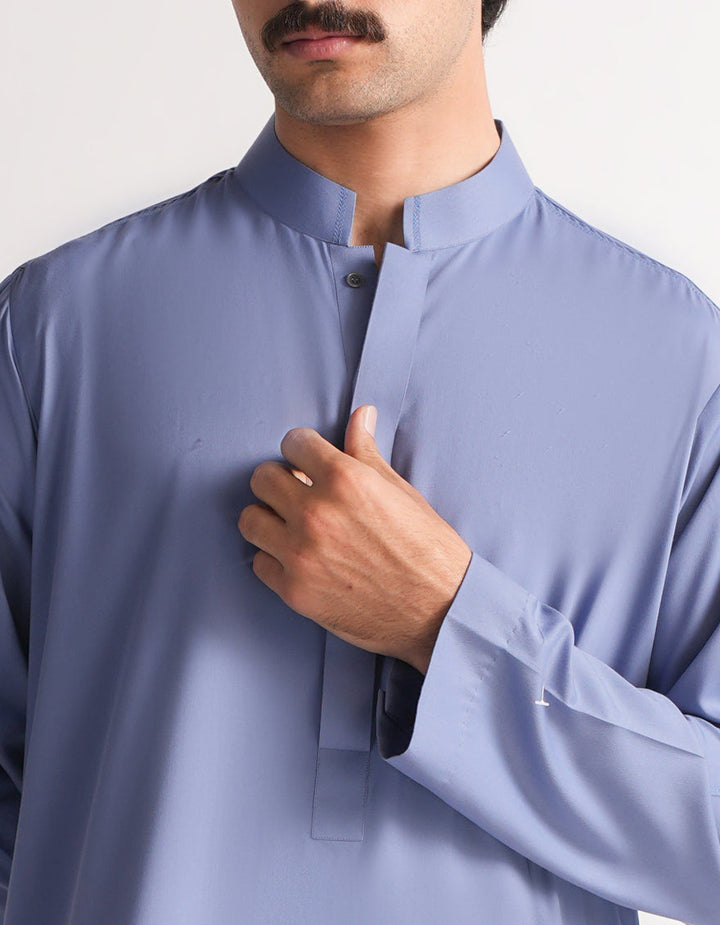 Blended Dull Blue Jubba - J. Junaid Jamshed