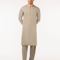 Blended Grey Unstitched Suit - J. Junaid Jamshed