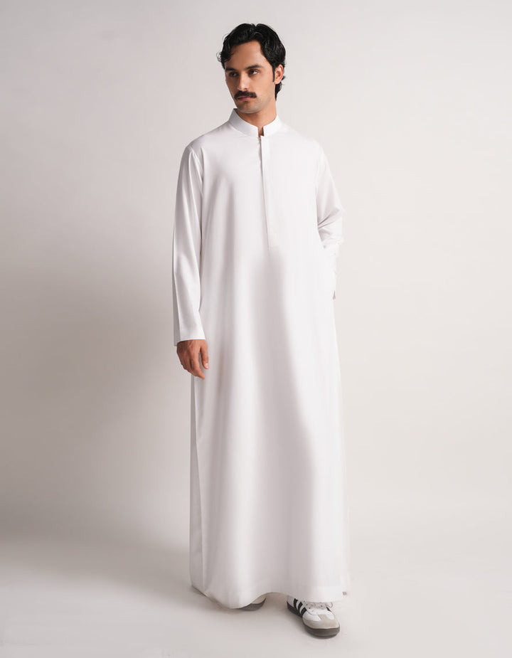 Blended White Jubba - J. Junaid Jamshed