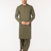 Blended Green Unstitched Suit - J. Junaid Jamshed