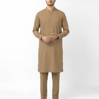 Blended Beige Kurta Trouser - J. Junaid Jamshed