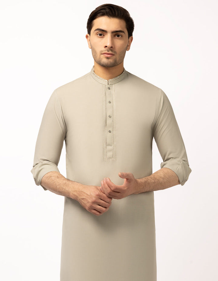 Polyester Pistachio Shalwar Kameez - J. Junaid Jamshed