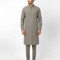 Blended Silver Kurta Trouser - J. Junaid Jamshed
