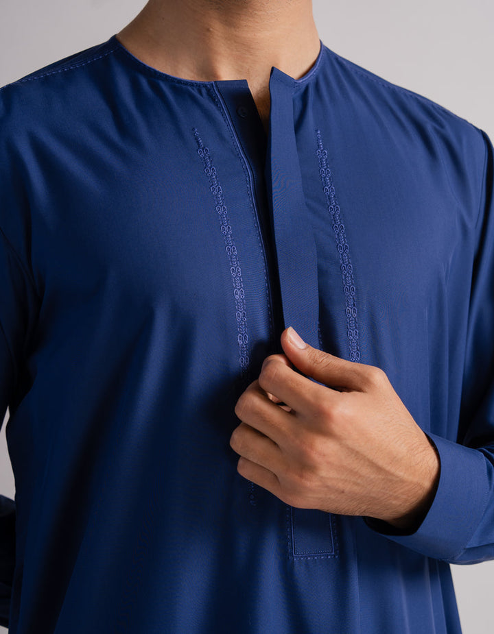 Blended Blue Jubba - J. Junaid Jamshed