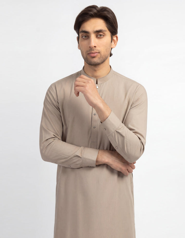 Blended Tea Pink Kurta Trouser - J. Junaid Jamshed