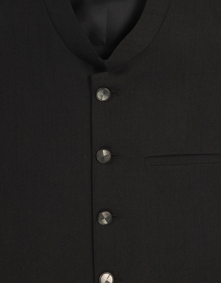 Blended Grey Waist Coat - J. Junaid Jamshed