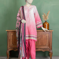 Lawn Multicolor Unstitched Suit - J. Junaid Jamshed