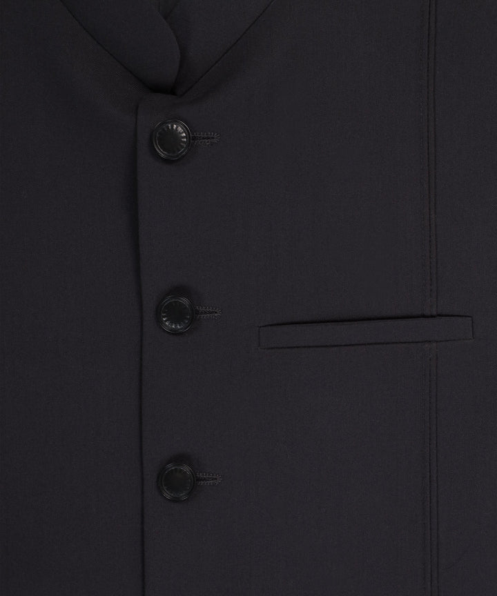 Blended Charcoal Grey Waist Coat - J. Junaid Jamshed