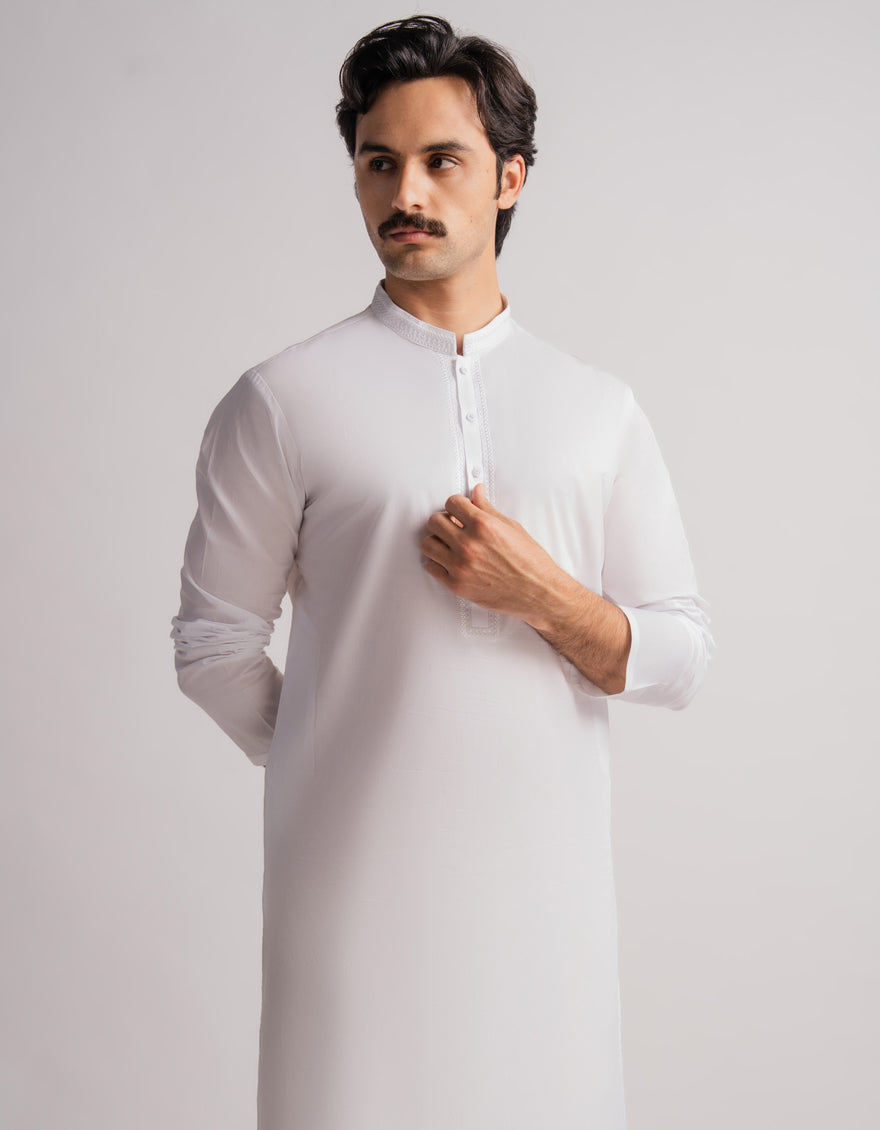 Cotton Blue Kurta - J. Junaid Jamshed
