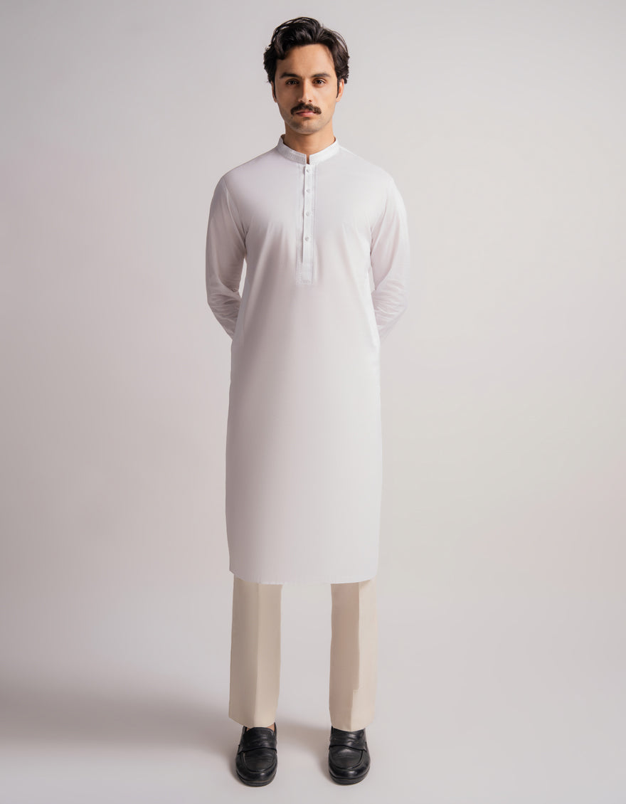 Cotton Blue Kurta - J. Junaid Jamshed
