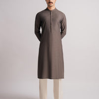 Cotton Charcoal Kurta - J. Junaid Jamshed