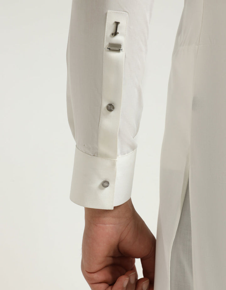 Polyester Off White Kurta Trouser - J. Junaid Jamshed