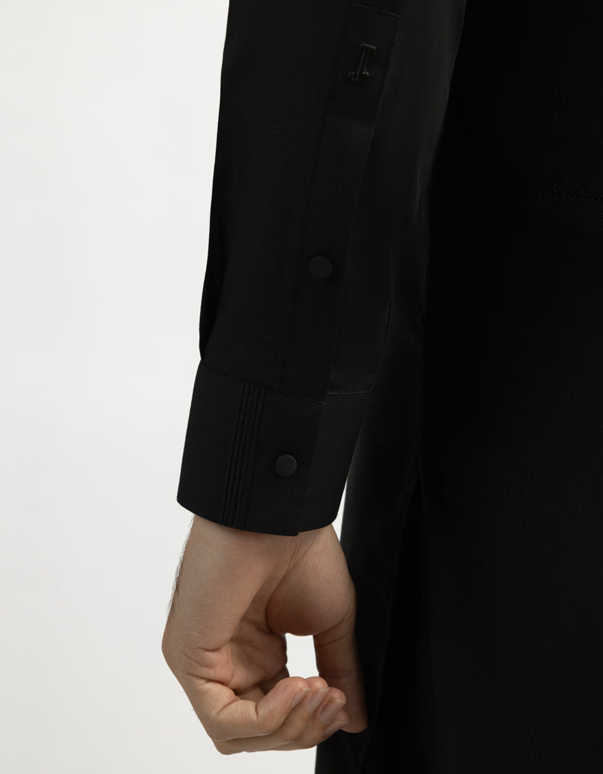 Blended Charcoal Grey Kurta Trouser - J. Junaid Jamshed
