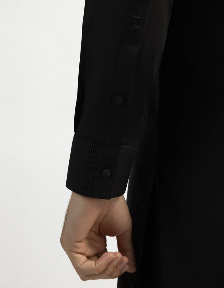 Blended Charcoal Grey Kurta Trouser - J. Junaid Jamshed