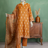 Lawn Multicolor Unstitched Suit - J. Junaid Jamshed
