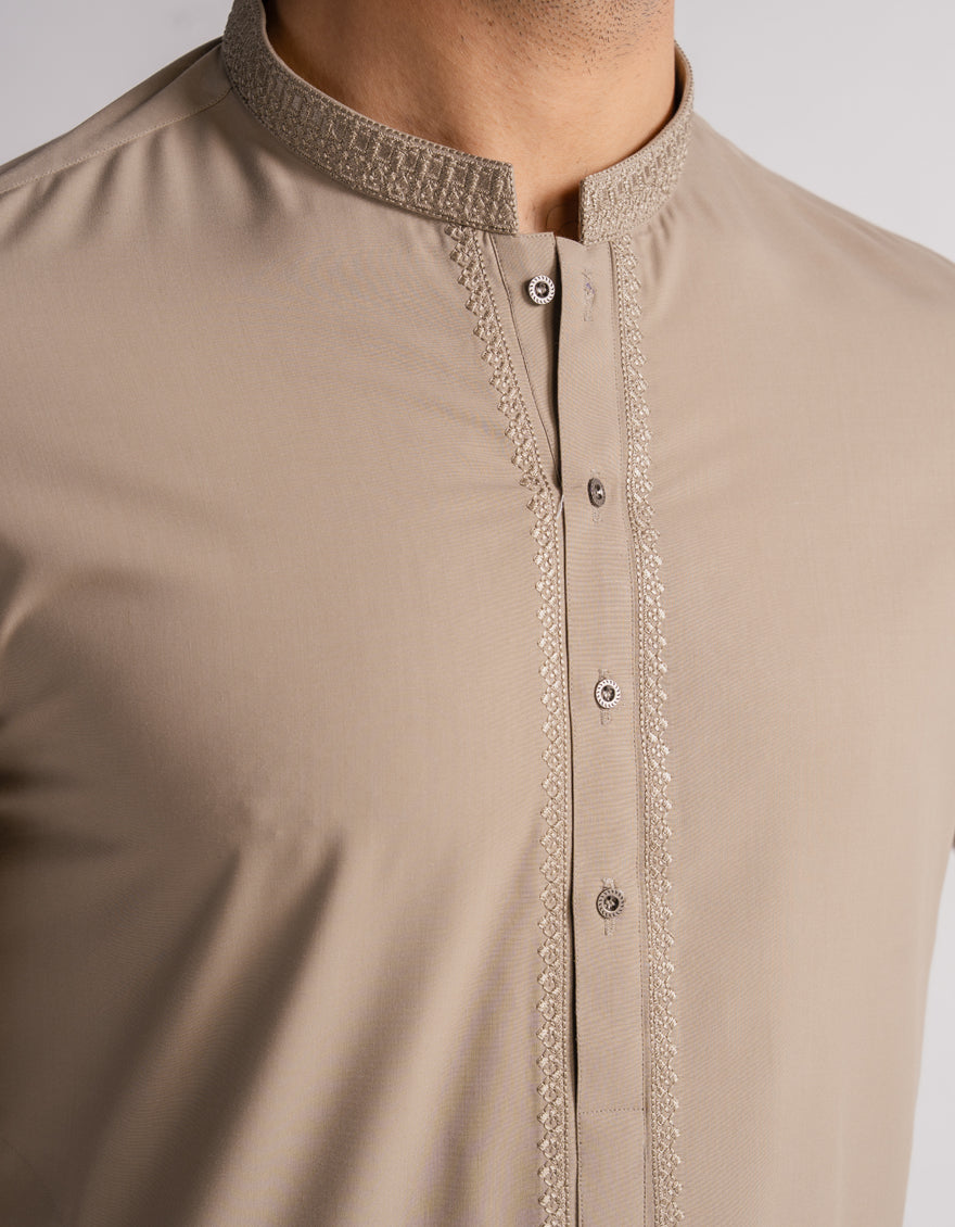 Blended Stone Kurta Trouser - J. Junaid Jamshed