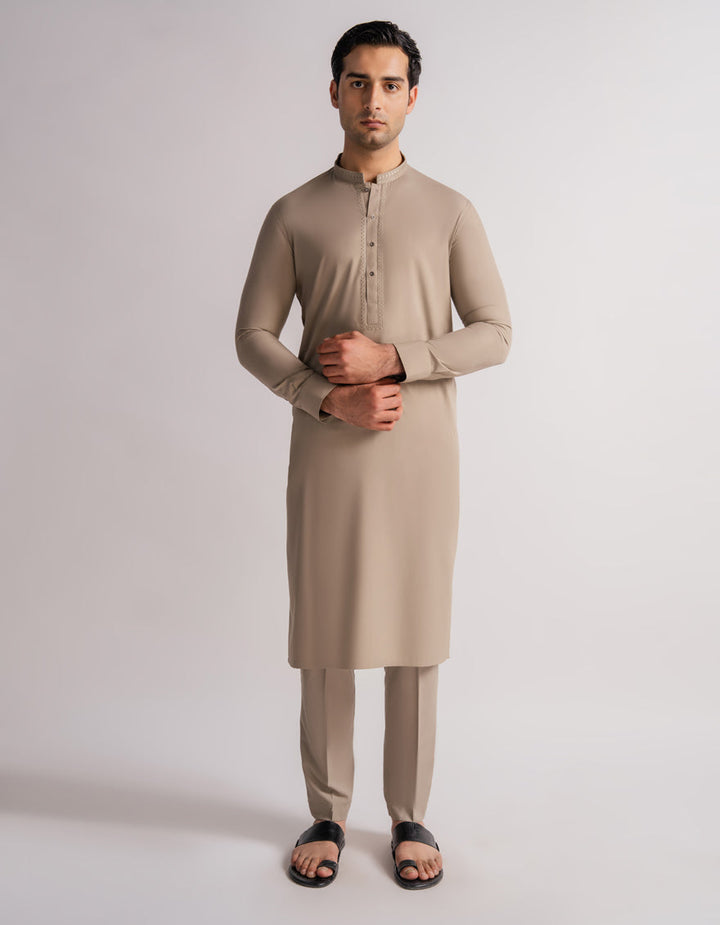 Blended Stone Kurta Trouser - J. Junaid Jamshed