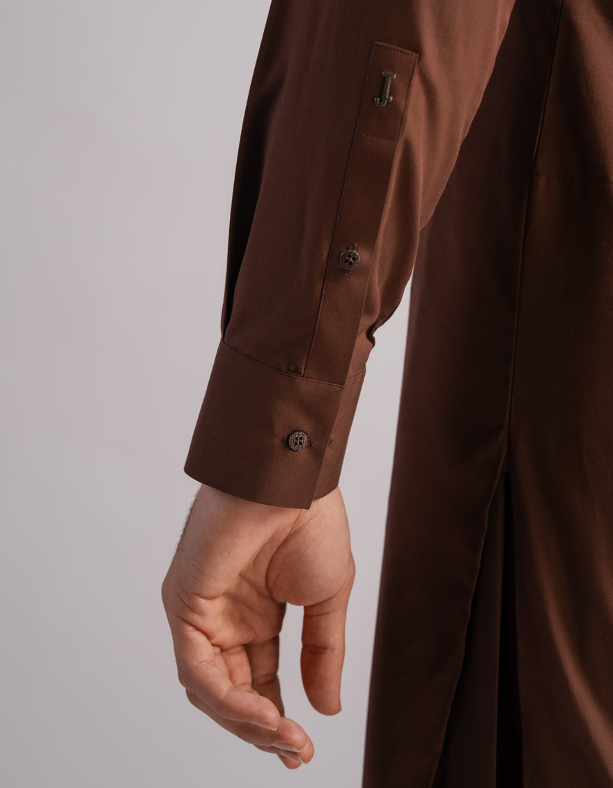Blended Brown Shalwar Kameez - J. Junaid Jamshed