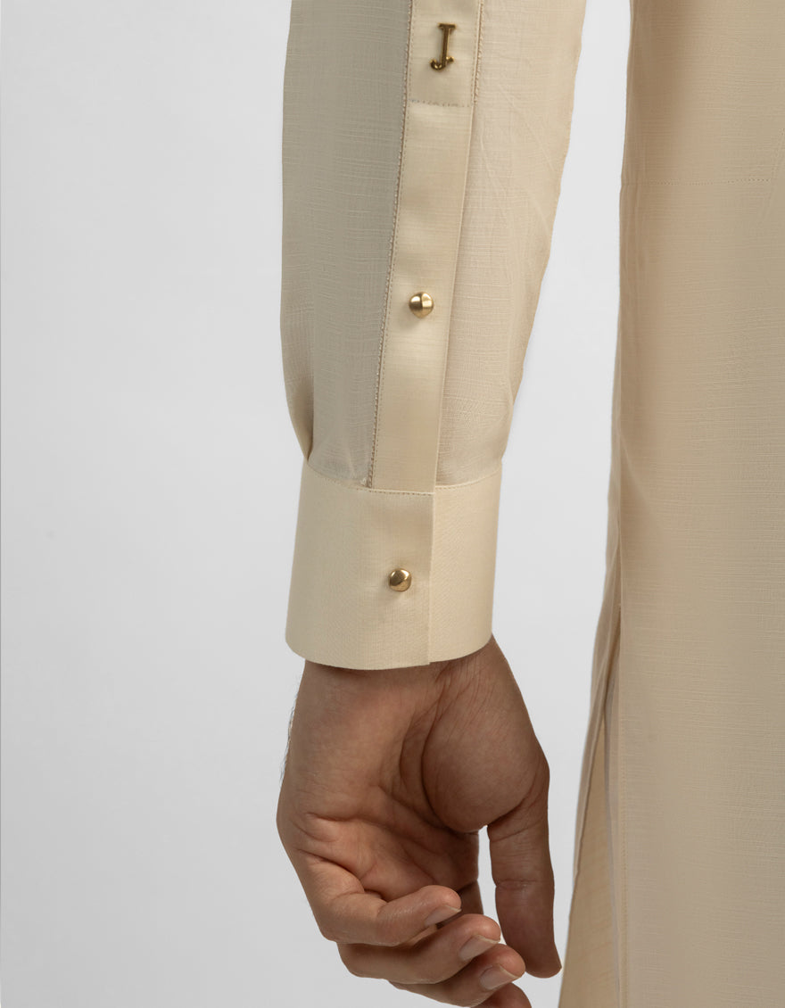 Cotton Fawn Kurta Trouser - J. Junaid Jamshed